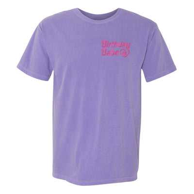 Monogrammed Birthday Babe Comfort Colors T-Shirt - United Monograms