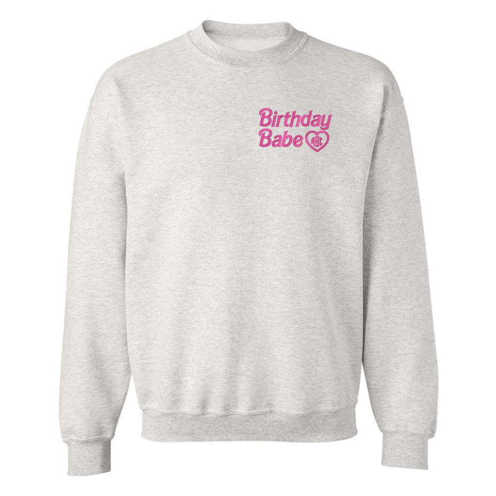 Monogrammed Birthday Babe Crewneck Sweatshirt - United Monograms
