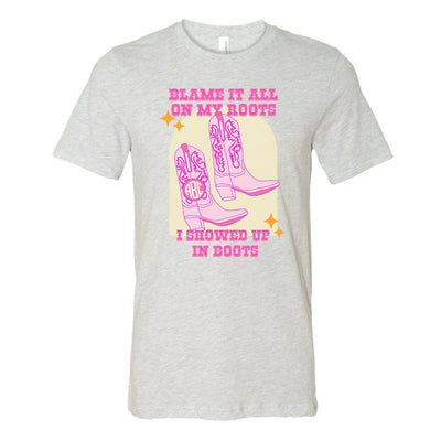 Monogrammed 'Blame It On My Roots' Premium T-Shirt - United Monograms