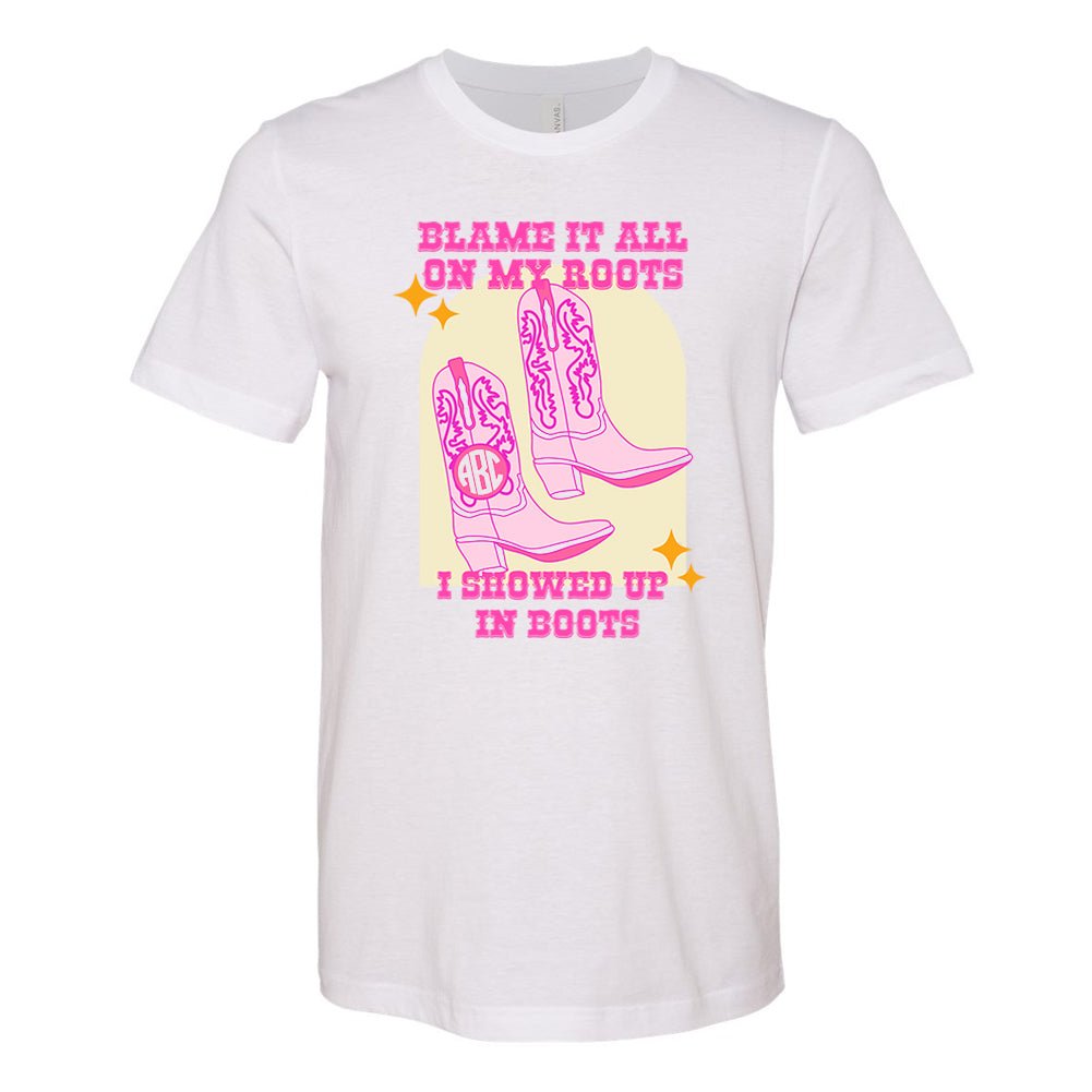 Monogrammed 'Blame It On My Roots' Premium T-Shirt - United Monograms