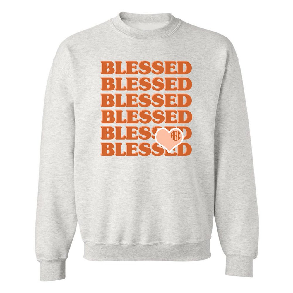 Monogrammed 'Blessed' Crewneck Sweatshirt - United Monograms