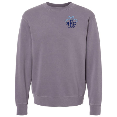 Monogrammed 'Bow' Cozy Crew - United Monograms