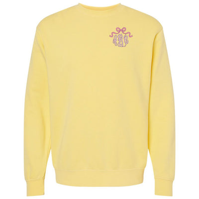 Monogrammed 'Bow' Cozy Crew - United Monograms