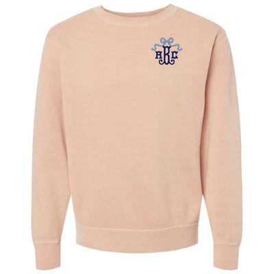 Monogrammed 'Bow' Cozy Crew - United Monograms