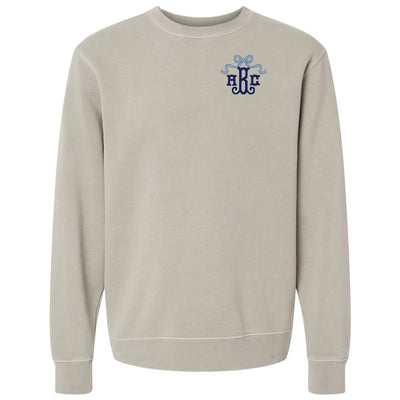 Monogrammed 'Bow' Cozy Crew - United Monograms