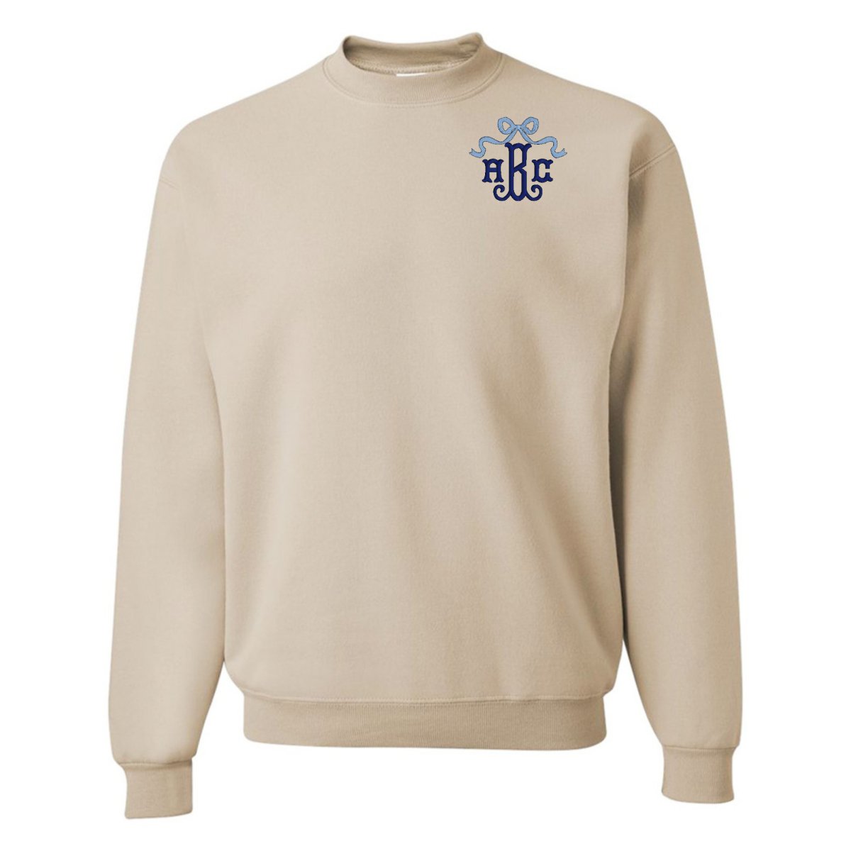 Monogrammed 'Bow' Crewneck Sweatshirt - United Monograms