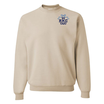 Monogrammed 'Bow' Crewneck Sweatshirt - United Monograms