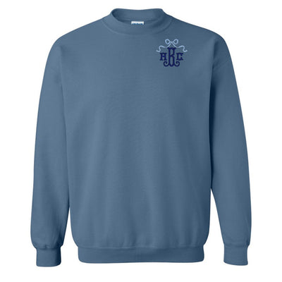 Monogrammed 'Bow' Crewneck Sweatshirt - United Monograms