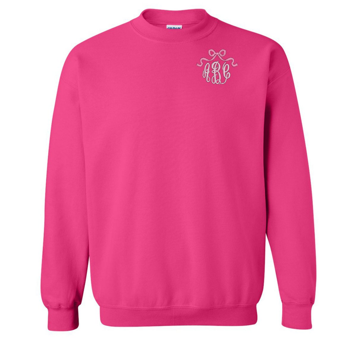 Monogrammed 'Bow' Crewneck Sweatshirt - United Monograms