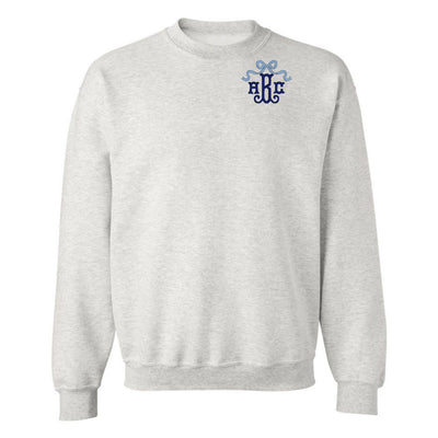 Monogrammed 'Bow' Crewneck Sweatshirt - United Monograms