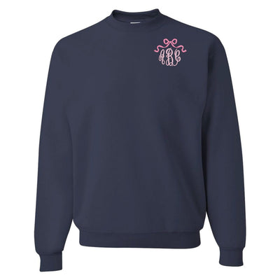 Monogrammed 'Bow' Crewneck Sweatshirt - United Monograms