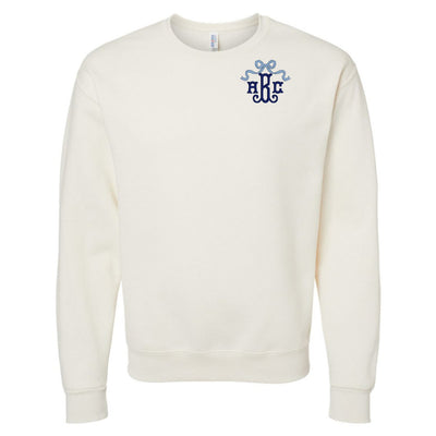 Monogrammed 'Bow' Crewneck Sweatshirt - United Monograms