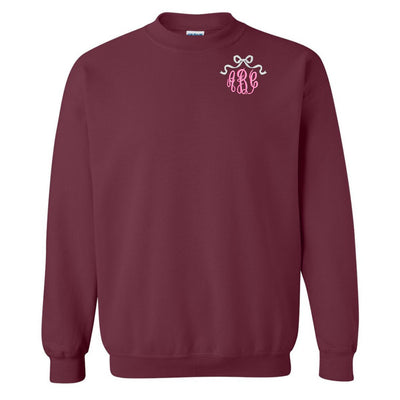 Monogrammed 'Bow' Crewneck Sweatshirt - United Monograms