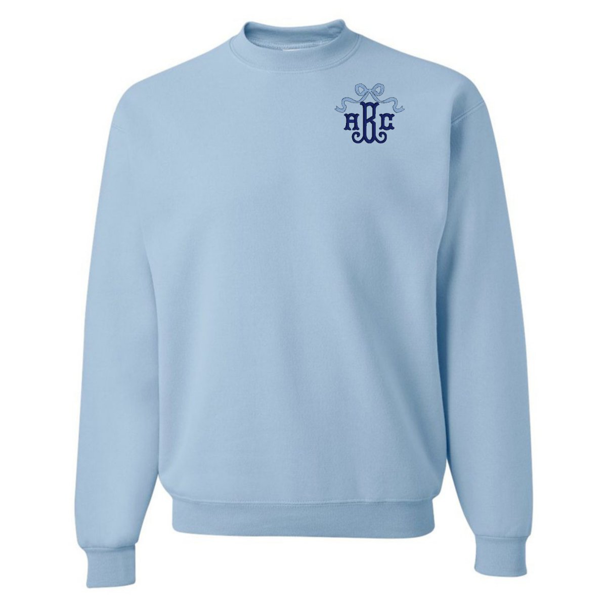 Monogrammed 'Bow' Crewneck Sweatshirt - United Monograms
