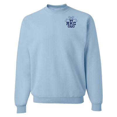 Monogrammed 'Bow' Crewneck Sweatshirt - United Monograms