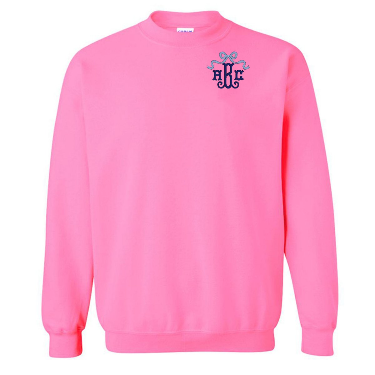 Monogrammed 'Bow' Crewneck Sweatshirt - United Monograms