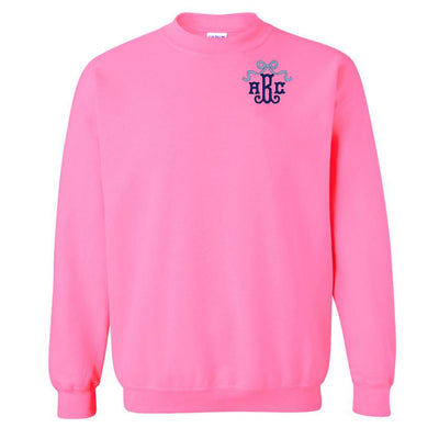Monogrammed 'Bow' Crewneck Sweatshirt - United Monograms