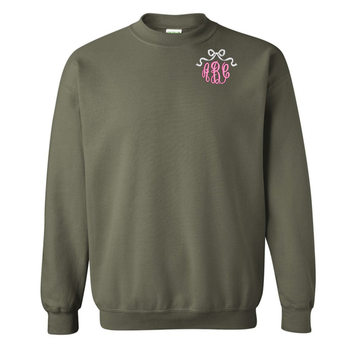 Monogrammed 'Bow' Crewneck Sweatshirt - United Monograms