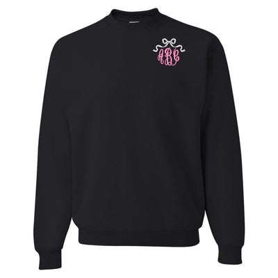 Monogrammed 'Bow' Crewneck Sweatshirt - United Monograms