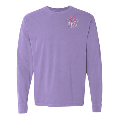 Monogrammed 'Bow' Long Sleeve T-Shirt - United Monograms
