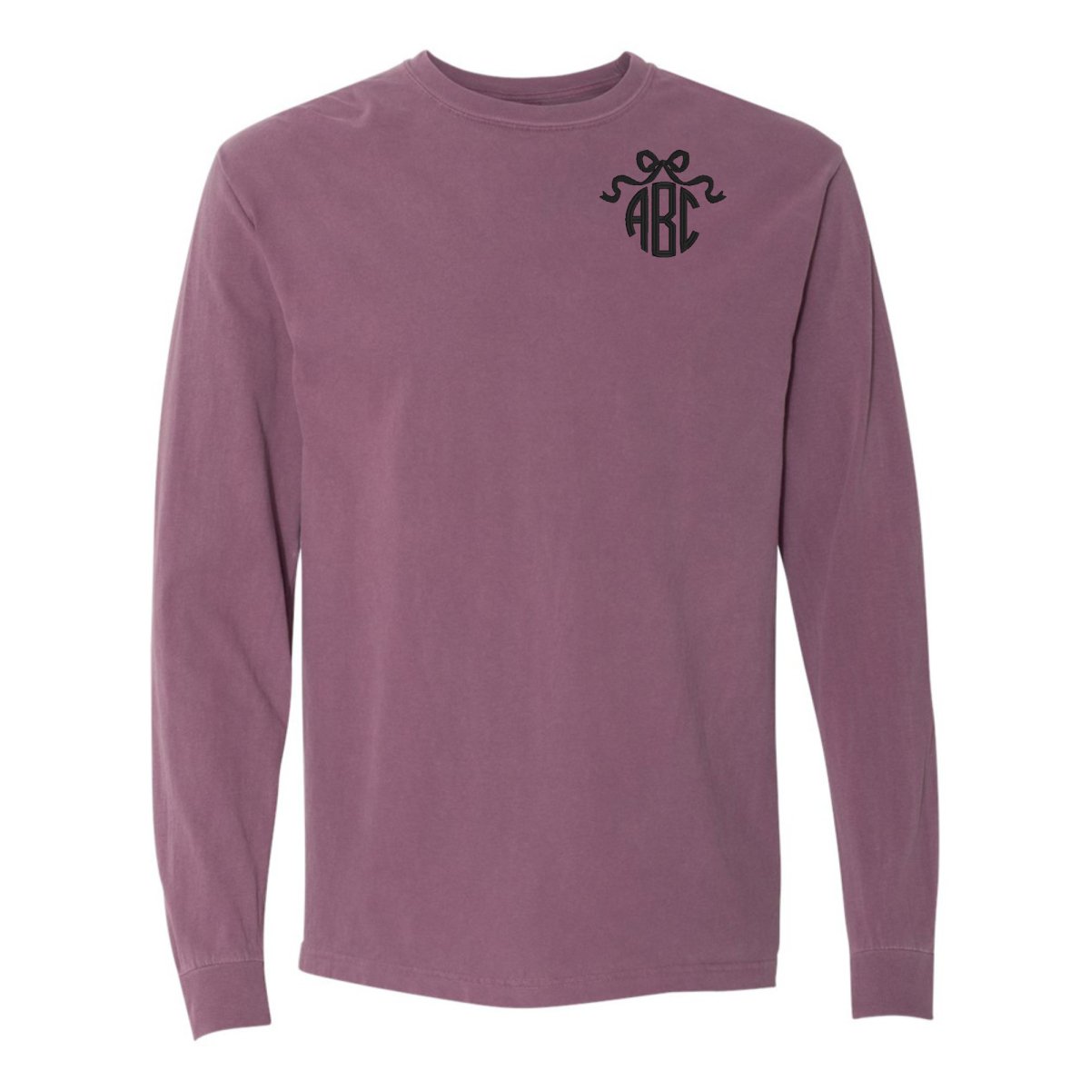 Monogrammed 'Bow' Long Sleeve T-Shirt - United Monograms