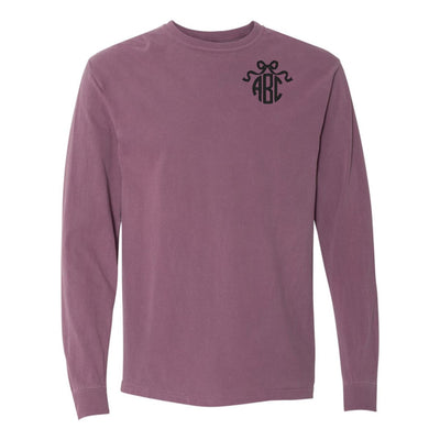 Monogrammed 'Bow' Long Sleeve T-Shirt - United Monograms