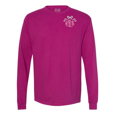 Monogrammed 'Bow' Long Sleeve T-Shirt - United Monograms