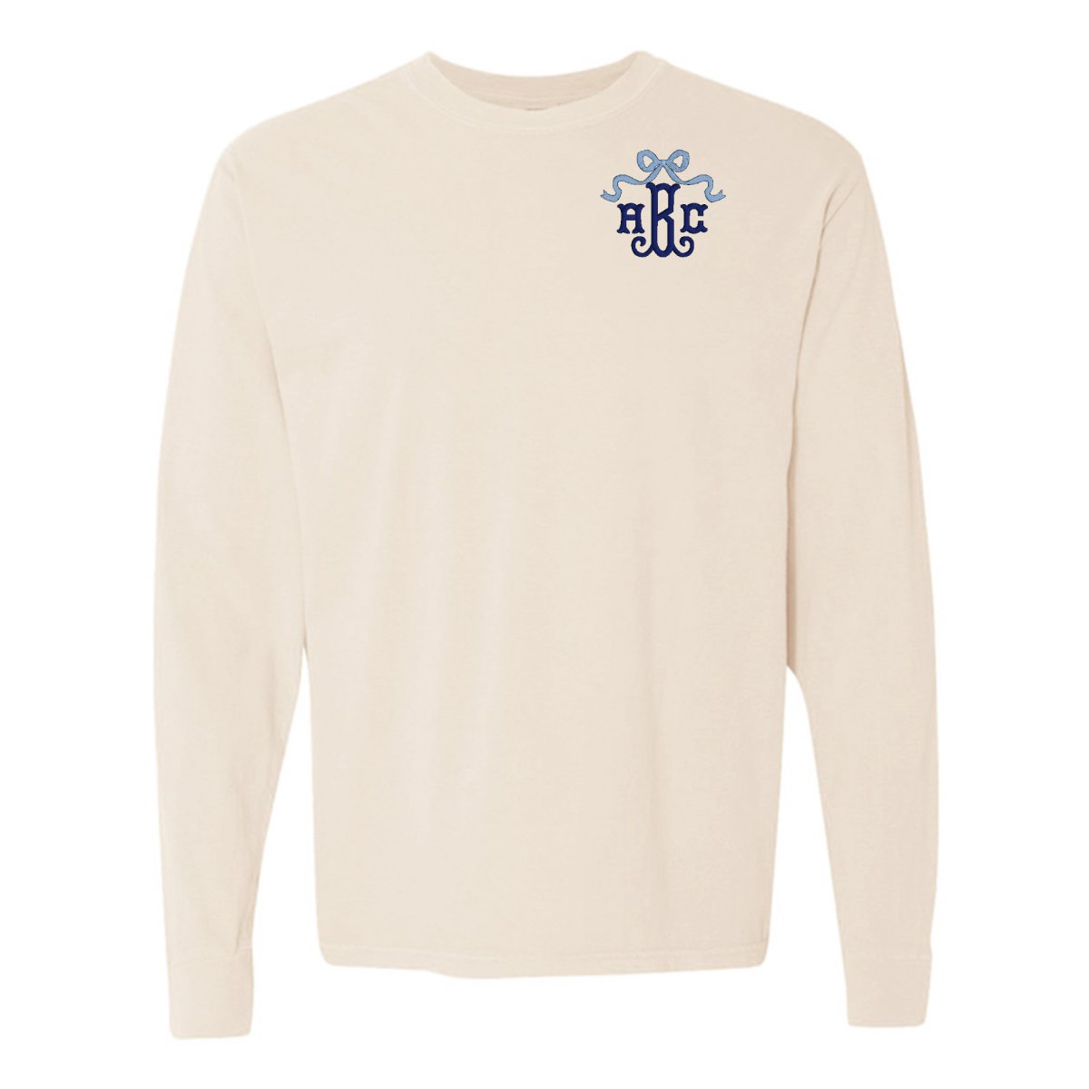 Monogrammed 'Bow' Long Sleeve T-Shirt - United Monograms