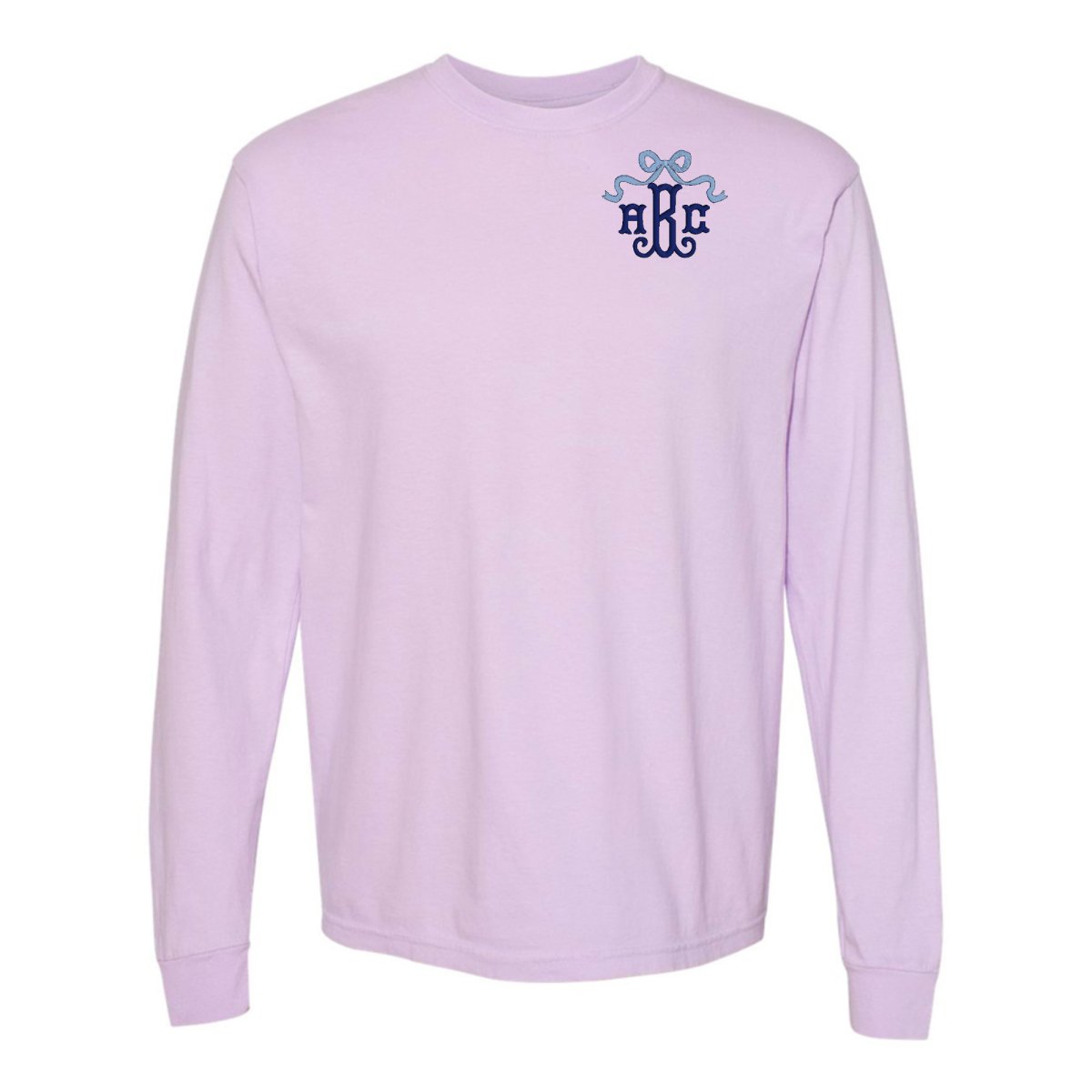 Monogrammed 'Bow' Long Sleeve T-Shirt - United Monograms