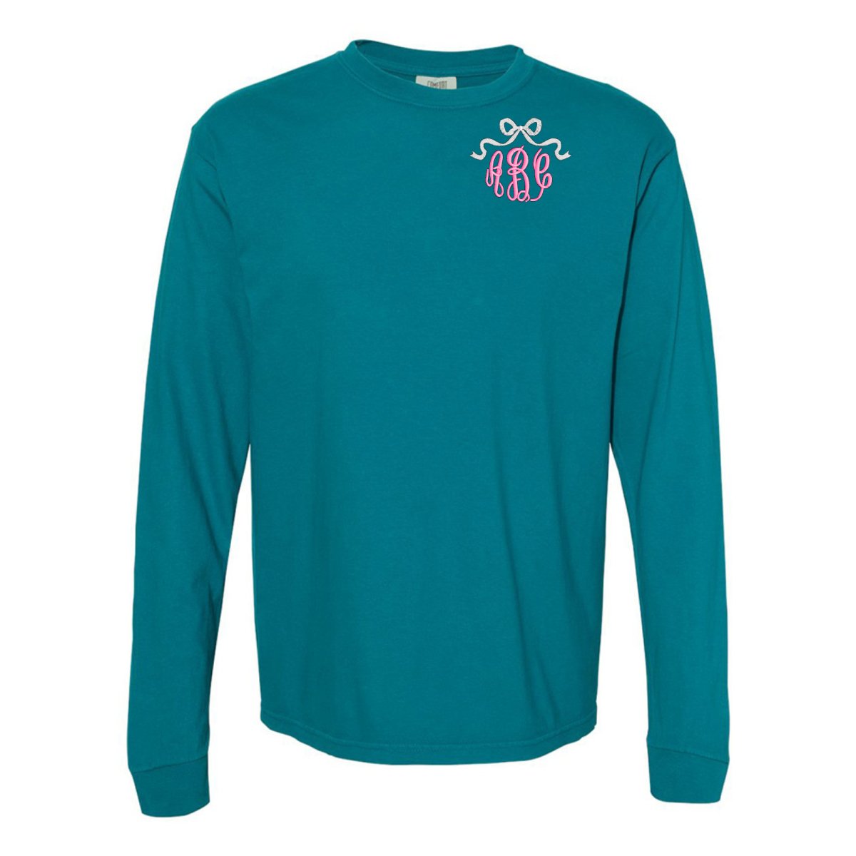 Monogrammed 'Bow' Long Sleeve T-Shirt - United Monograms