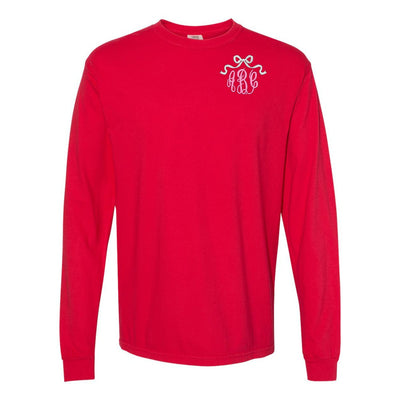 Monogrammed 'Bow' Long Sleeve T-Shirt - United Monograms