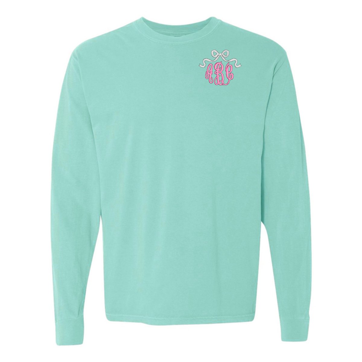 Monogrammed 'Bow' Long Sleeve T-Shirt - United Monograms