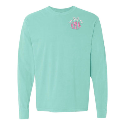 Monogrammed 'Bow' Long Sleeve T-Shirt - United Monograms