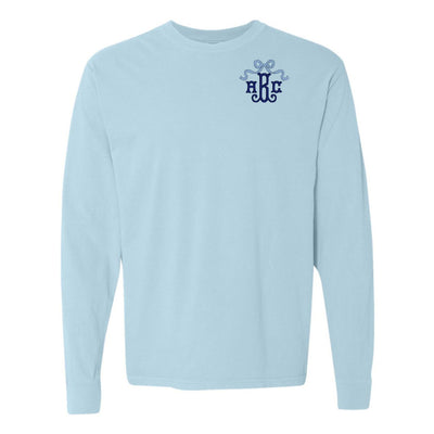 Monogrammed 'Bow' Long Sleeve T-Shirt - United Monograms