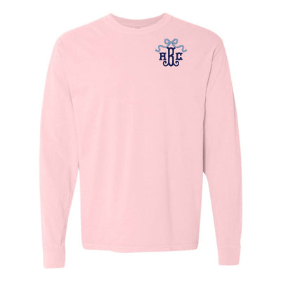 Monogrammed 'Bow' Long Sleeve T-Shirt - United Monograms