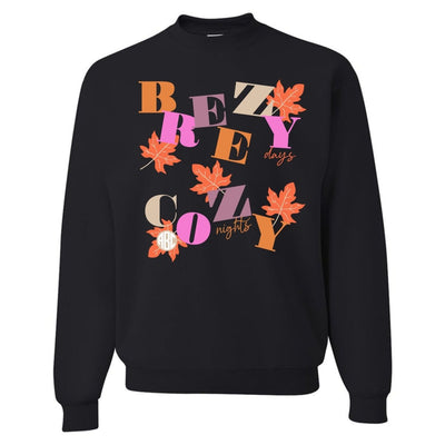 Monogrammed 'Breezy Days, Cozy Nights' Crewneck Sweatshirt - United Monograms