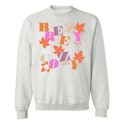 Monogrammed 'Breezy Days, Cozy Nights' Crewneck Sweatshirt - United Monograms