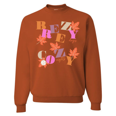 Monogrammed 'Breezy Days, Cozy Nights' Crewneck Sweatshirt - United Monograms
