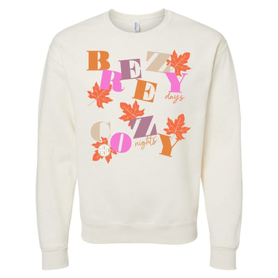 Monogrammed 'Breezy Days, Cozy Nights' Crewneck Sweatshirt - United Monograms