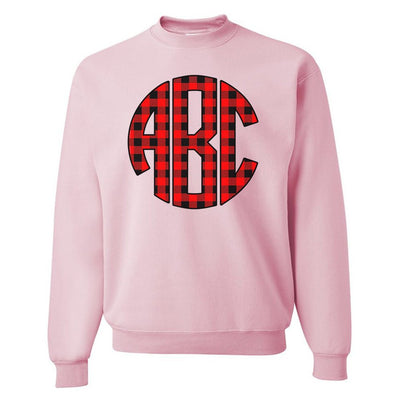 Monogrammed 'Buffalo Check' Big Print Crewneck Sweatshirt - United Monograms