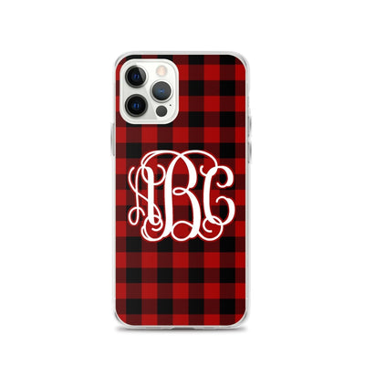 Monogrammed 'Buffalo Check' iPhone Case - United Monograms
