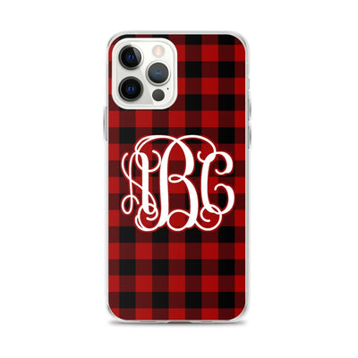 Monogrammed 'Buffalo Check' iPhone Case - United Monograms