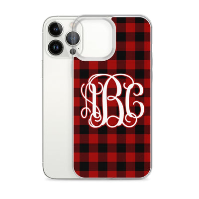 Monogrammed 'Buffalo Check' iPhone Case - United Monograms