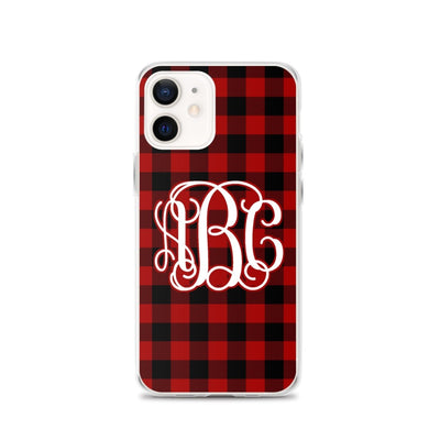 Monogrammed 'Buffalo Check' iPhone Case - United Monograms