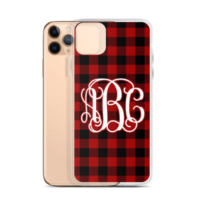Monogrammed 'Buffalo Check' iPhone Case - United Monograms