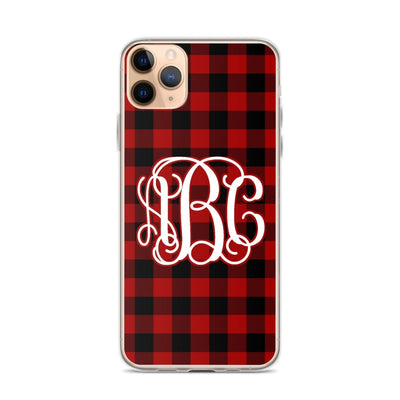 Monogrammed 'Buffalo Check' iPhone Case - United Monograms