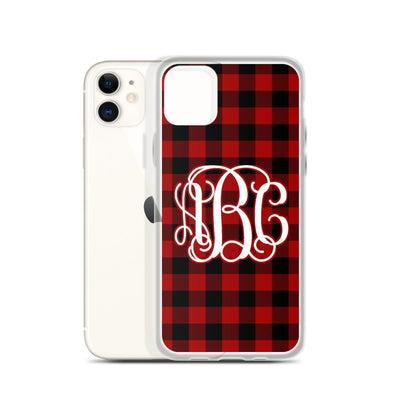 Monogrammed 'Buffalo Check' iPhone Case - United Monograms