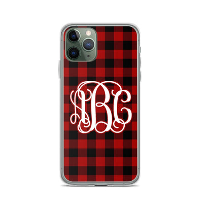 Monogrammed 'Buffalo Check' iPhone Case - United Monograms