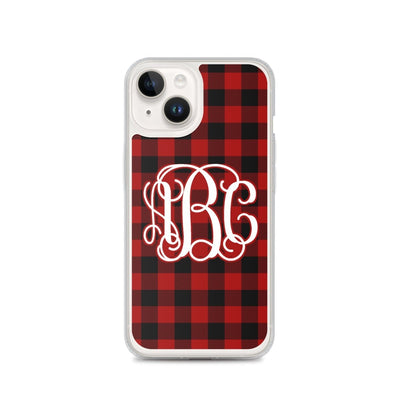 Monogrammed 'Buffalo Check' iPhone Case - United Monograms