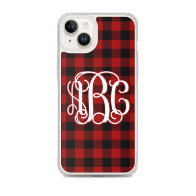 Monogrammed 'Buffalo Check' iPhone Case - United Monograms